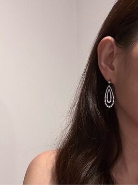 NEW Diamonique Diamond Chandelier Drop Earrings